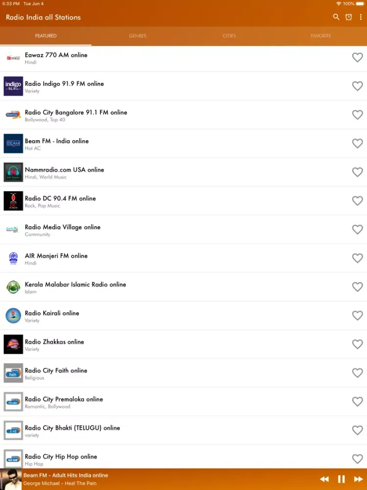 Capturas de pantalla de Radio India all Stations iPad 