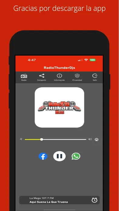 Screenshot di Radio Thunder Djs