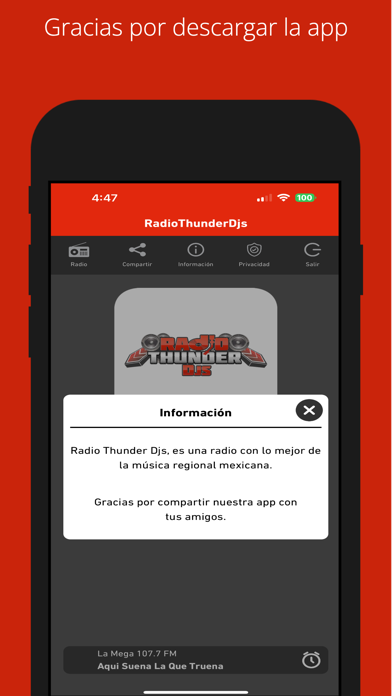 Radio Thunder Djs スクリーンショット