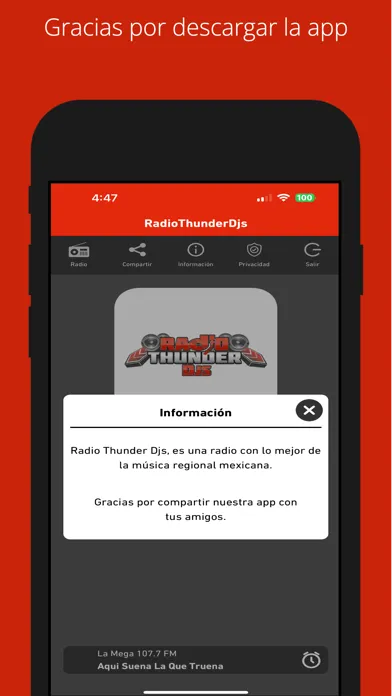 Screenshot di Radio Thunder Djs