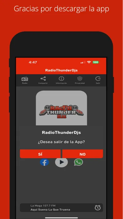 Screenshot di Radio Thunder Djs