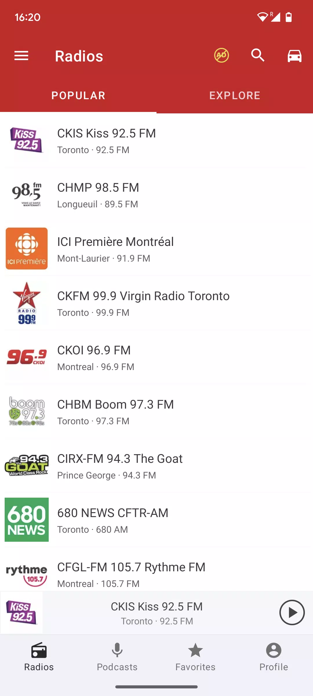 Radio FM Canada Screenshots