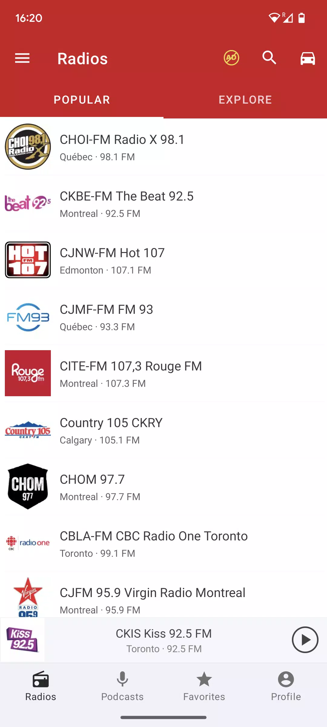 Radio FM Canada Screenshots
