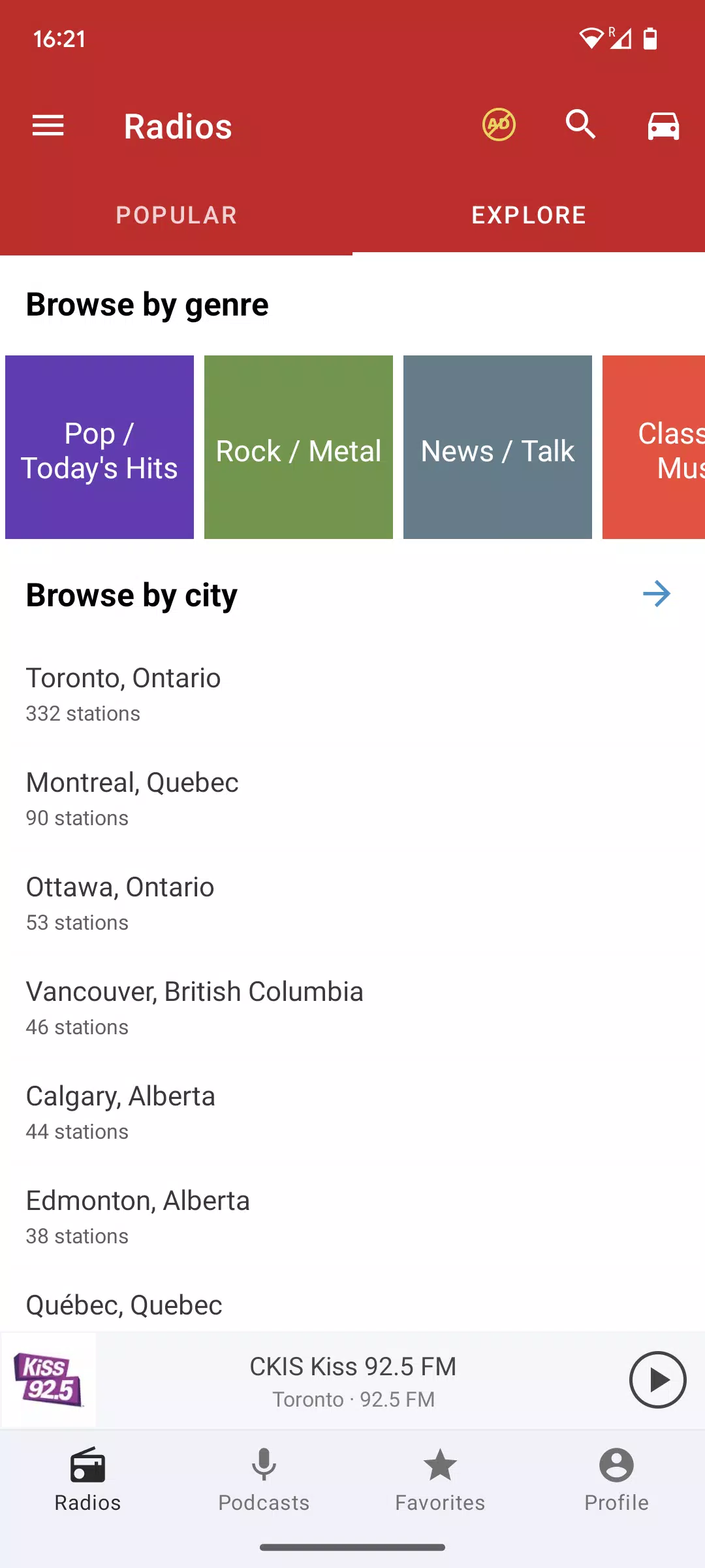 Radio FM Canada Screenshots