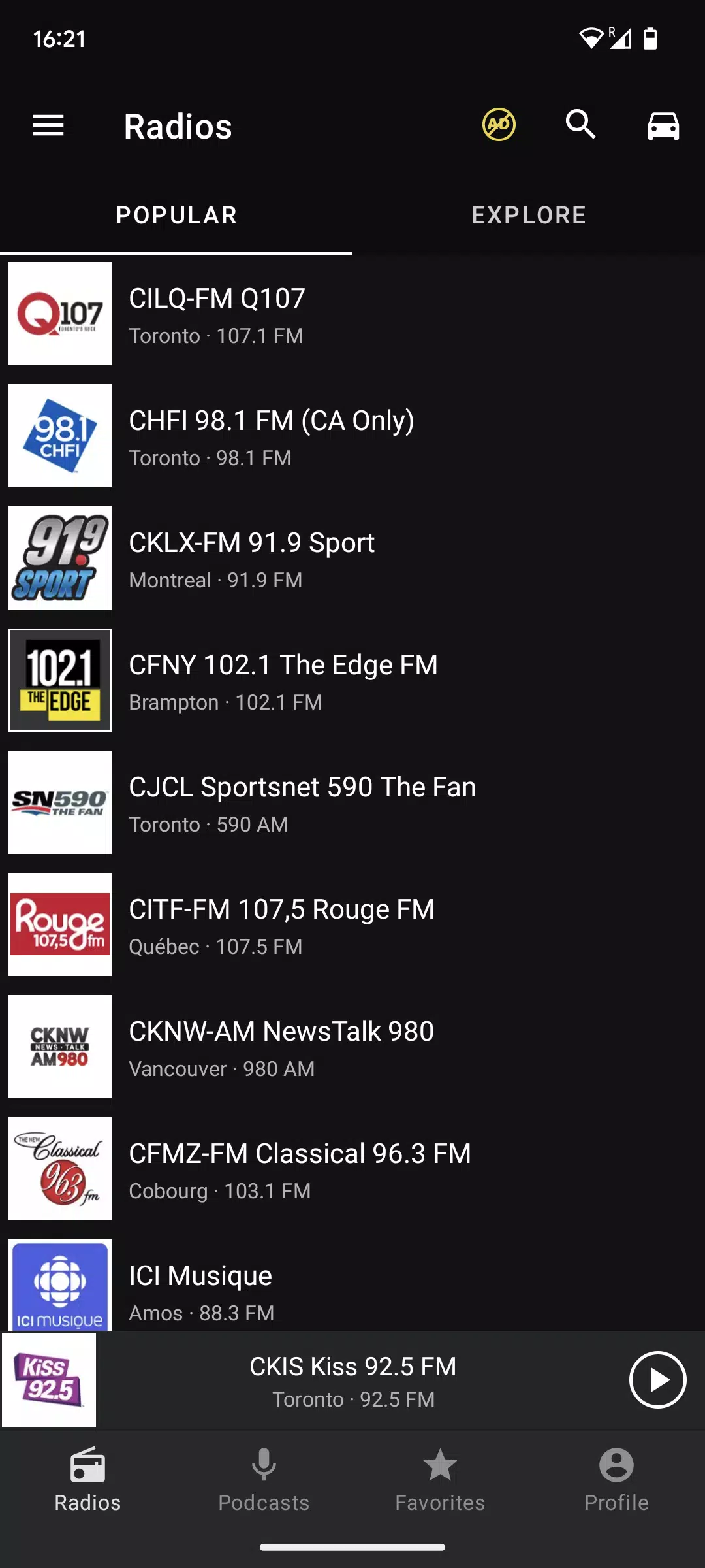 Radio FM Canada Screenshots