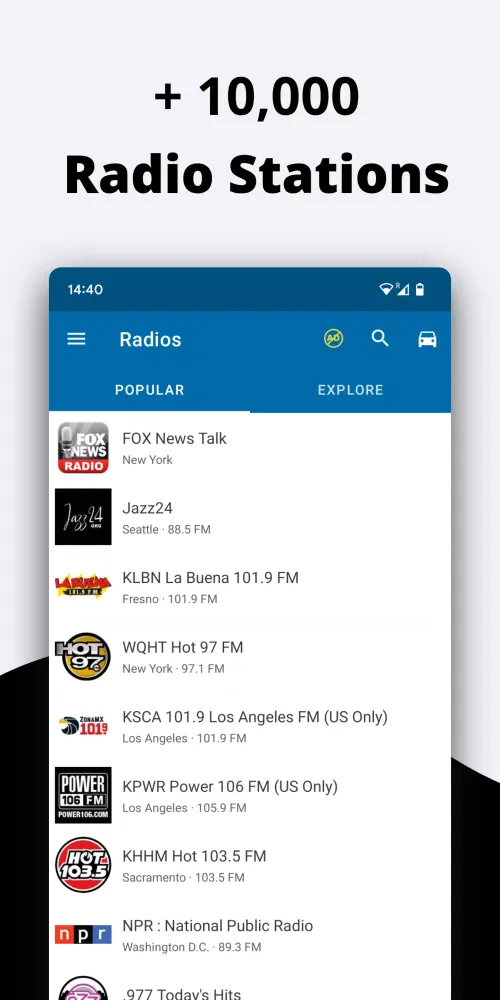 Capturas de pantalla de Radio USA FM