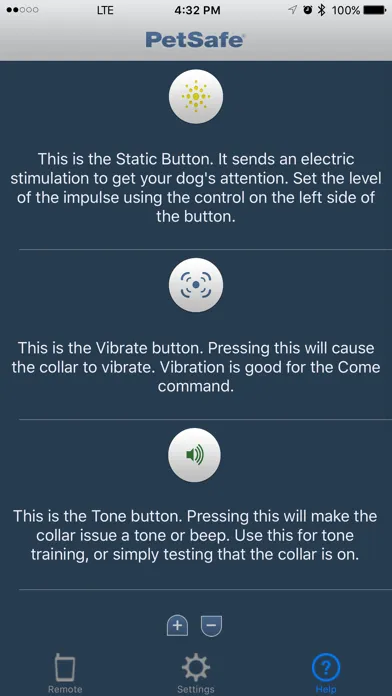 Ảnh chụp màn hình của PetSafe SMART DOG Trainer