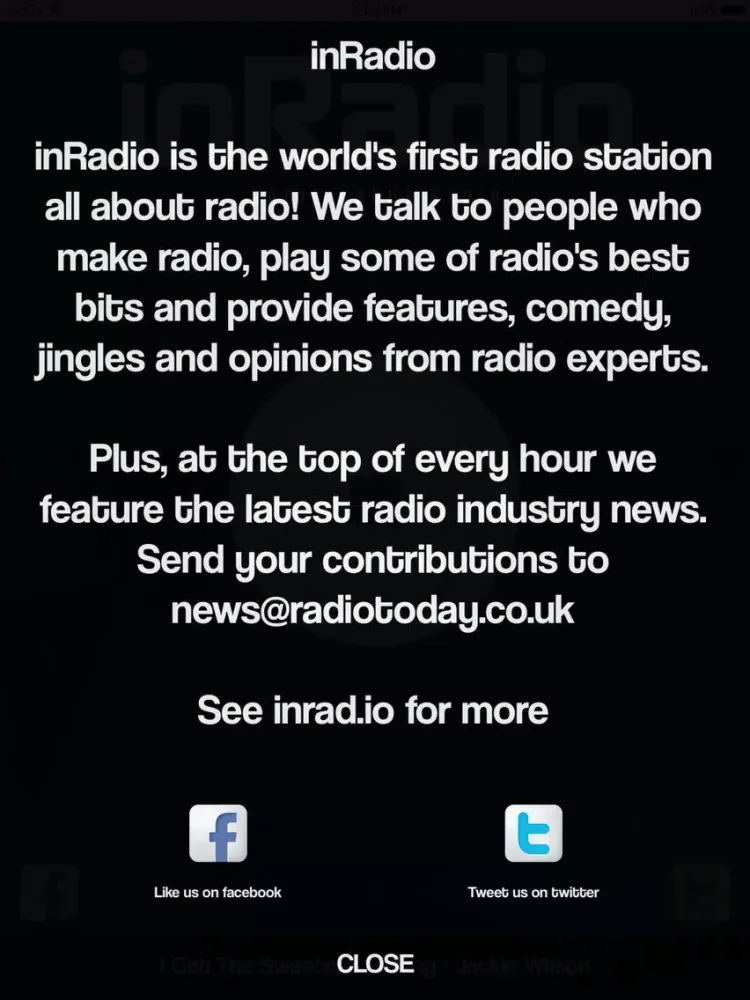 inRadio LIVE iPad  Screenshots