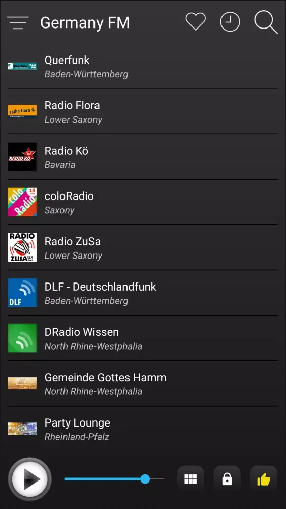 Ảnh chụp màn hình của Germany Radio FM - Radio Deutsche FM