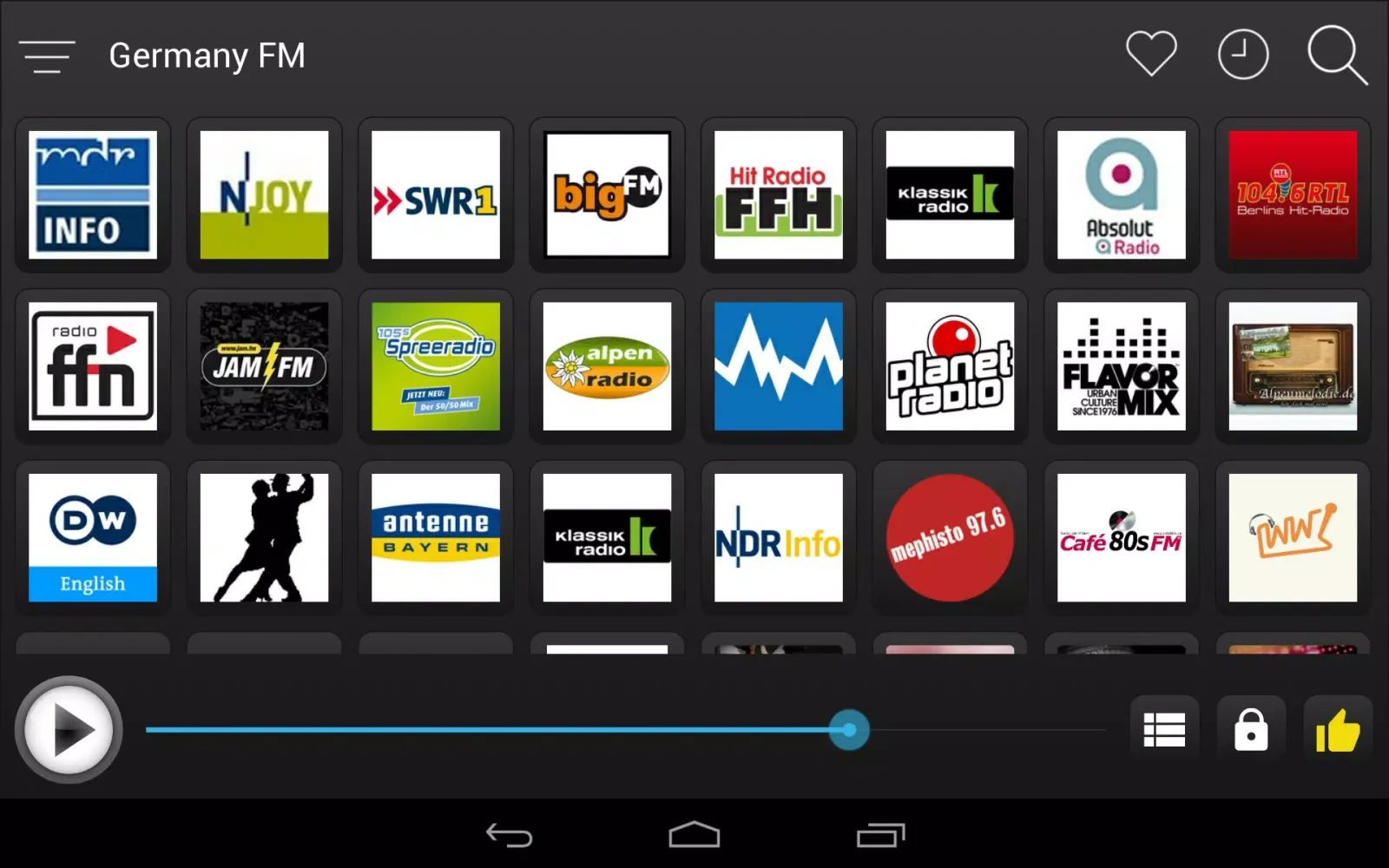 Ảnh chụp màn hình của Germany Radio FM - Radio Deutsche FM