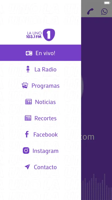 Capturas de pantalla de La Uno 103.1