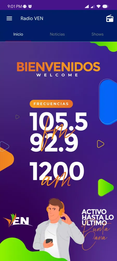 ภาพหน้าจอของ Radio VEN