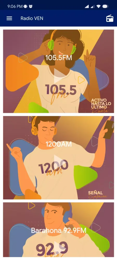 ภาพหน้าจอของ Radio VEN