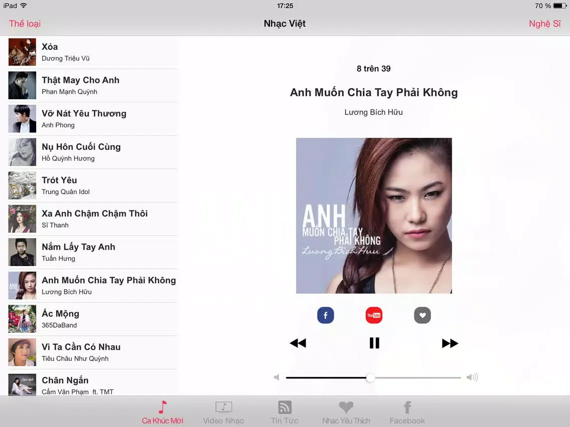 Nhạc Việt - Nghe nhạc trực tuyến iPad Screenshots