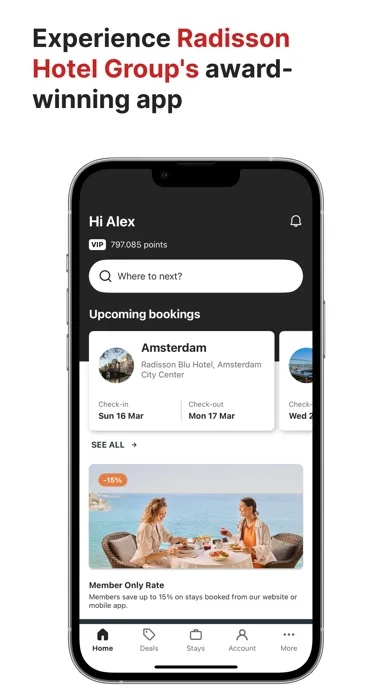 Radisson Hotels Stays Screenshots