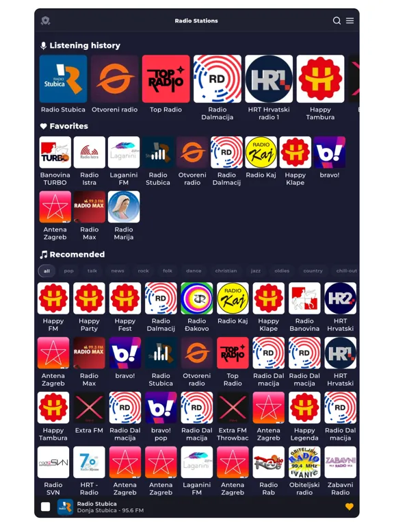 Radio Croatia - Online Radio iPad  Screenshots