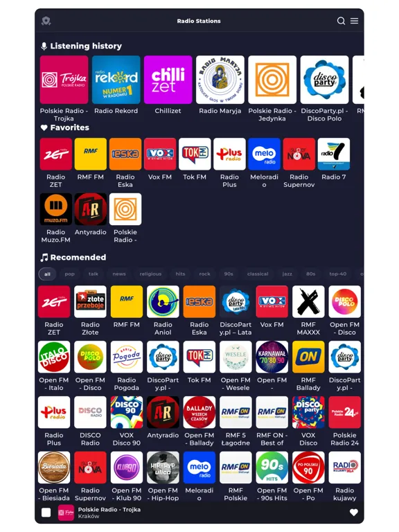 Radio Poland Online iPad Screenshots