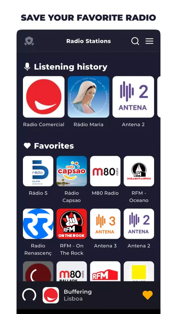 Radio Portugal - Online Radio Ekran Görüntüleri