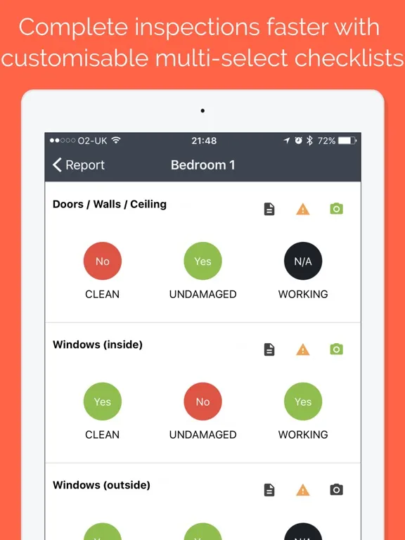 ภาพหน้าจอของ Host Inspect iPad 