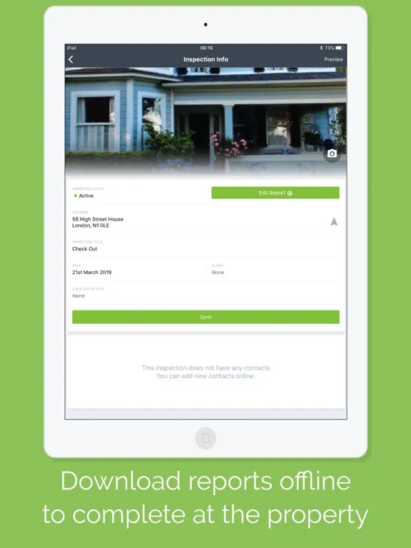Tangkapan layar InventoryBase iPad 
