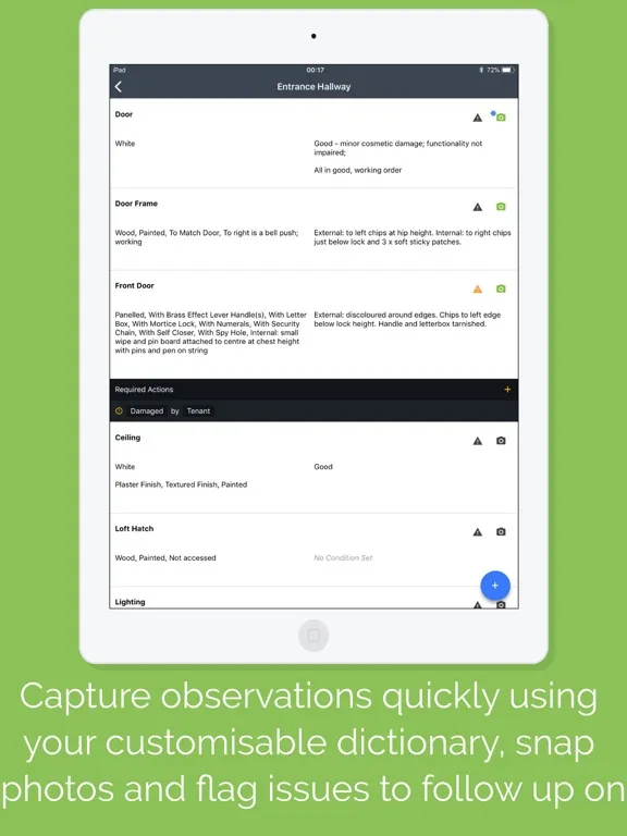 Tangkapan layar InventoryBase iPad 