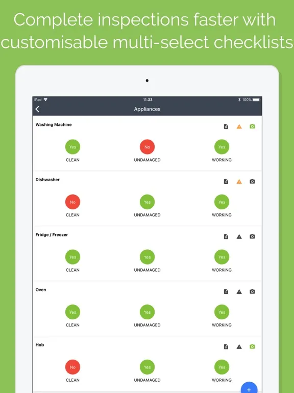 Tangkapan layar InventoryBase iPad 