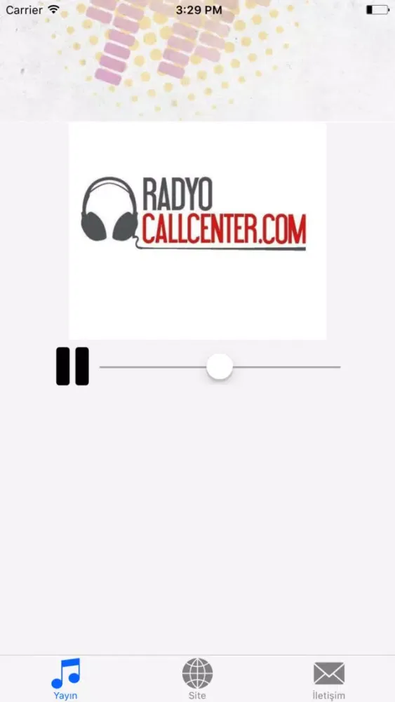 Tangkapan skrin Radyo Call Center