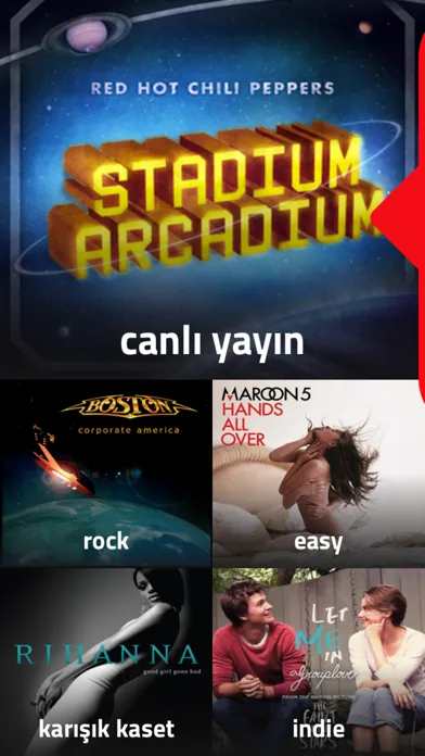 Capturas de tela do Radyo ODTÜ