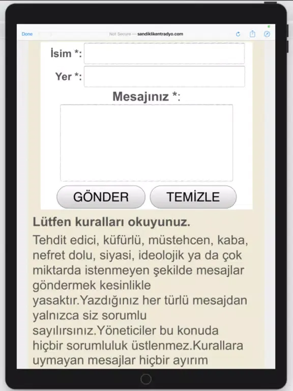 Zrzuty ekranu Sandıklı Kent Radyo iPad 