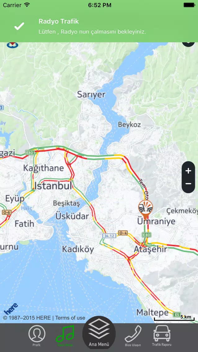 Ảnh chụp màn hình của Radyo Trafik