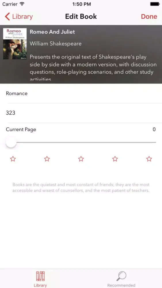 Capturas de tela do Reading List : keep track of your books