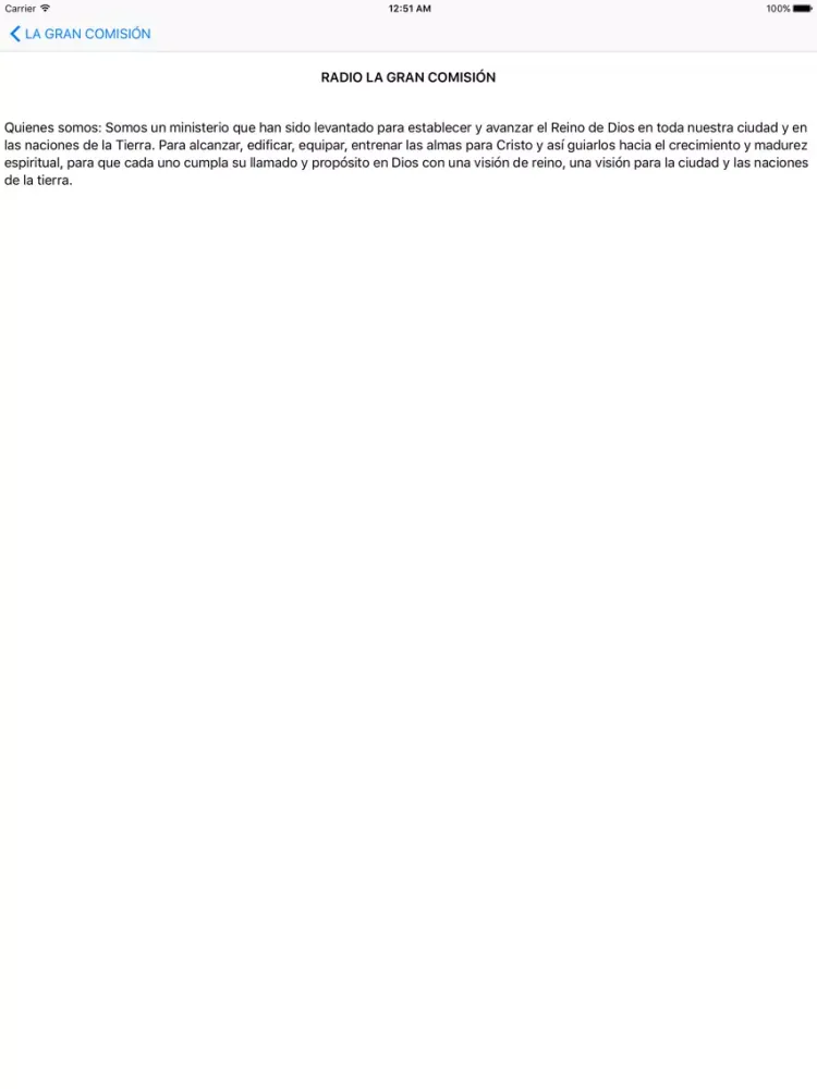 تصاویر RADIO LA GRAN COMISIÓN iPad 
