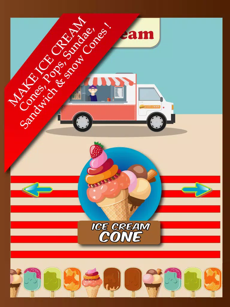 صور Ice Cream Monster - Frozen Snow Cone Maker & My Pudding Cone Dessert Shop iPad 