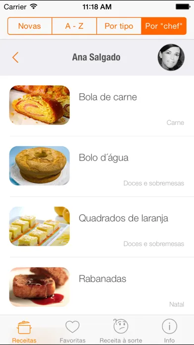ภาพหน้าจอของ Receitas Nham