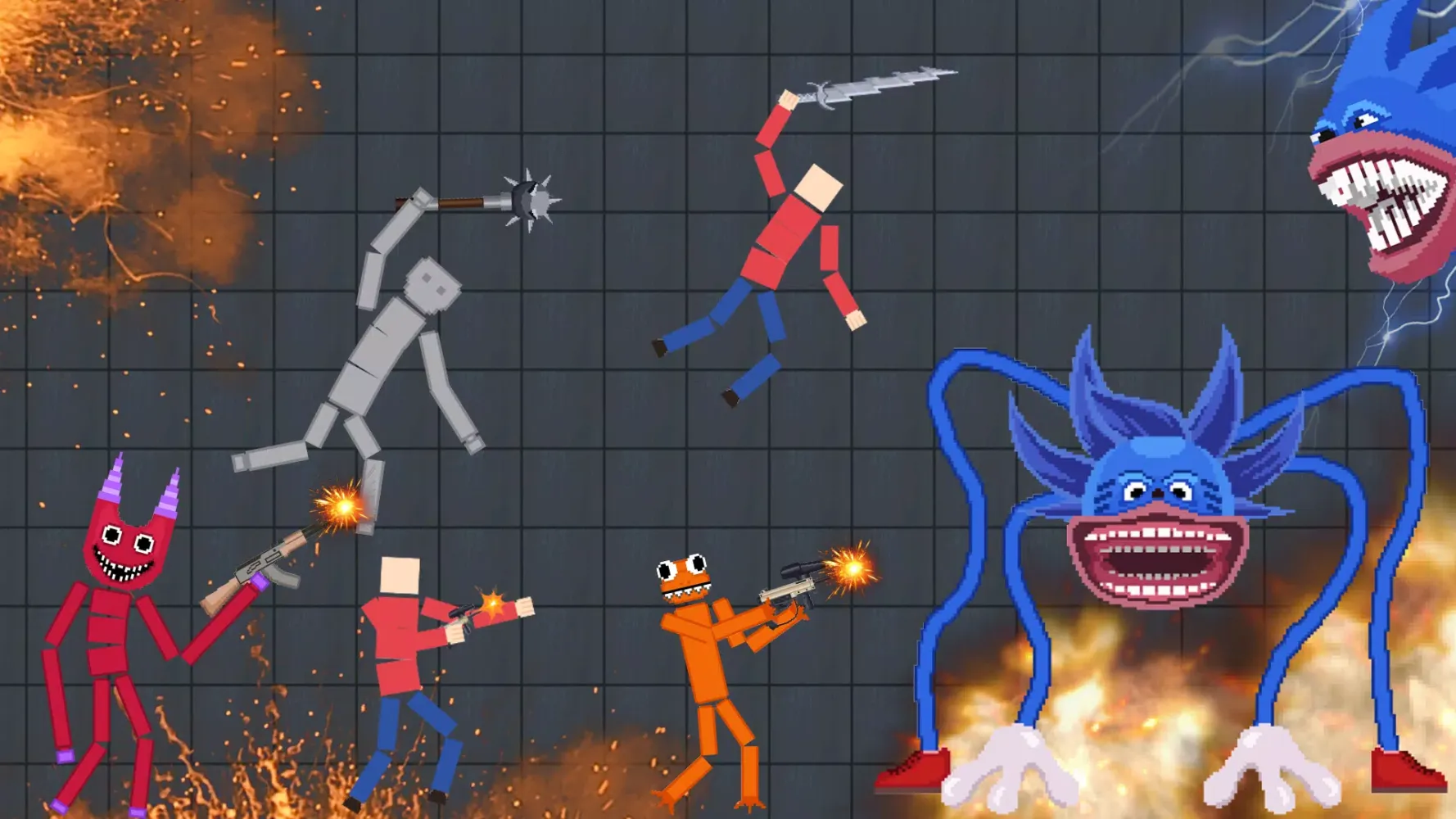 Tangkapan skrin Ragdoll2: Mutilate