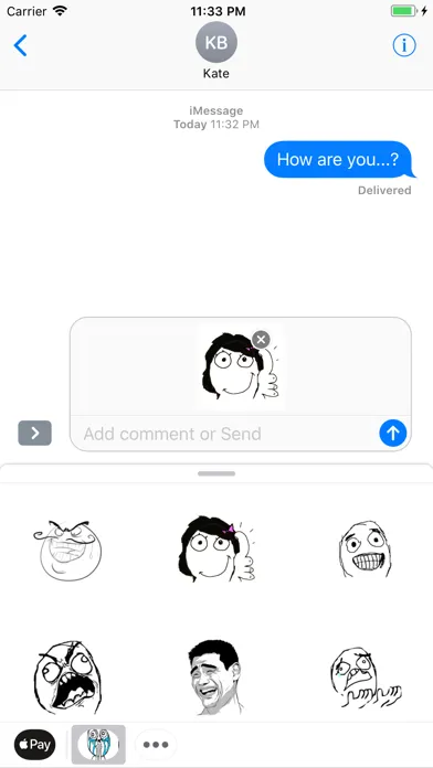 Capturas de pantalla de Rage Comic Memes Sticker