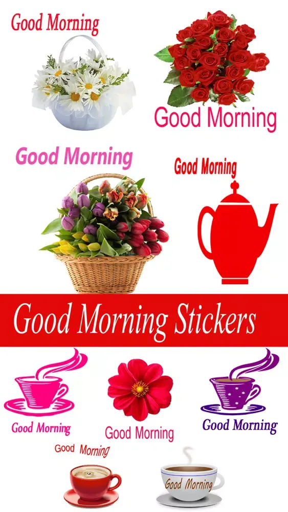 Good Morning Stickers for iMessage Screenshots