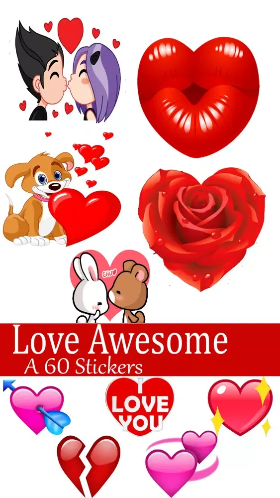 Love Valentine's Stickers Pack應用截圖