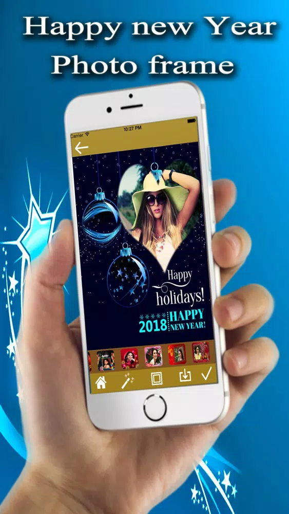 Zrzuty ekranu New Year Photo Frames 2018