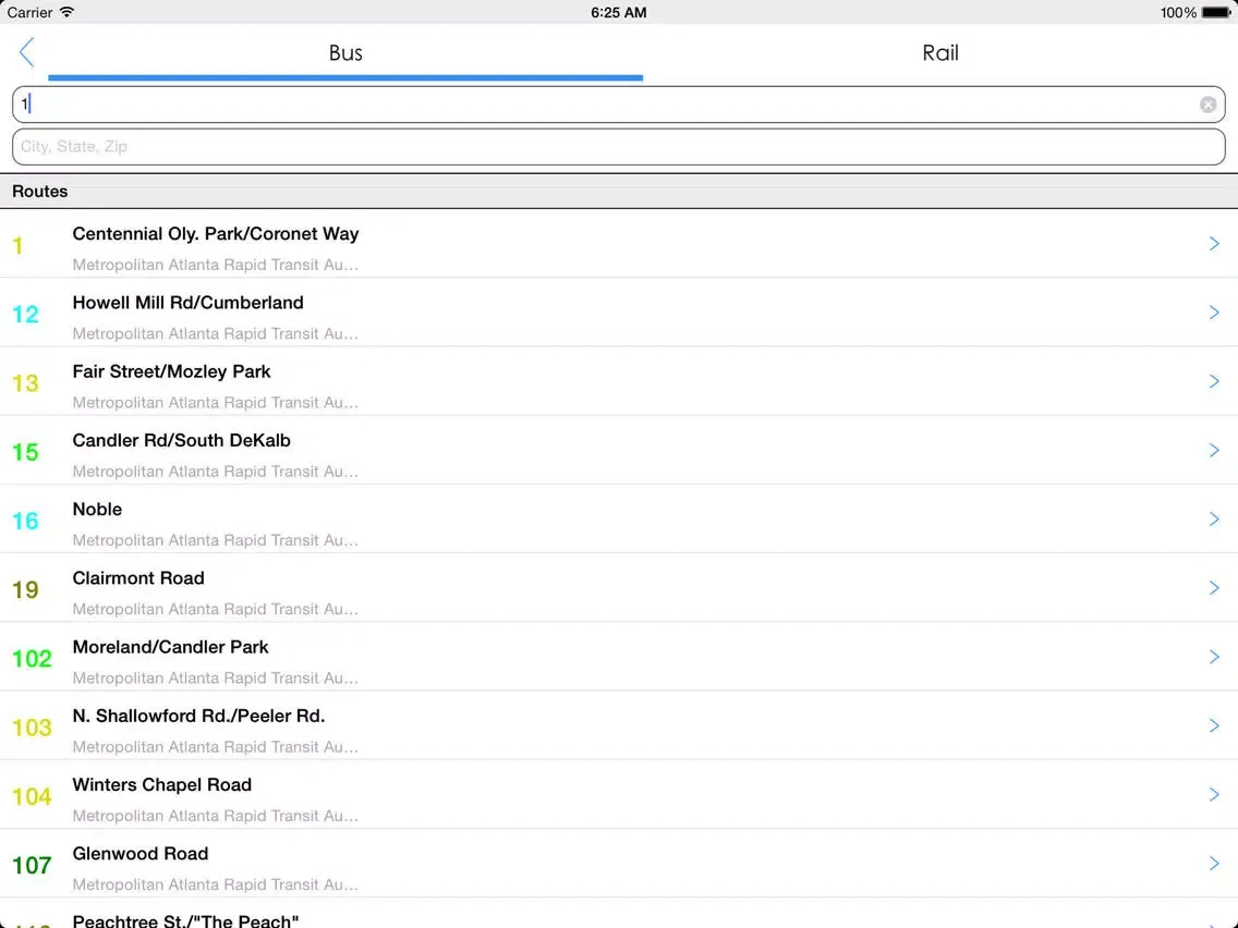 Screenshot di Transit Tracker - Atlanta iPad 