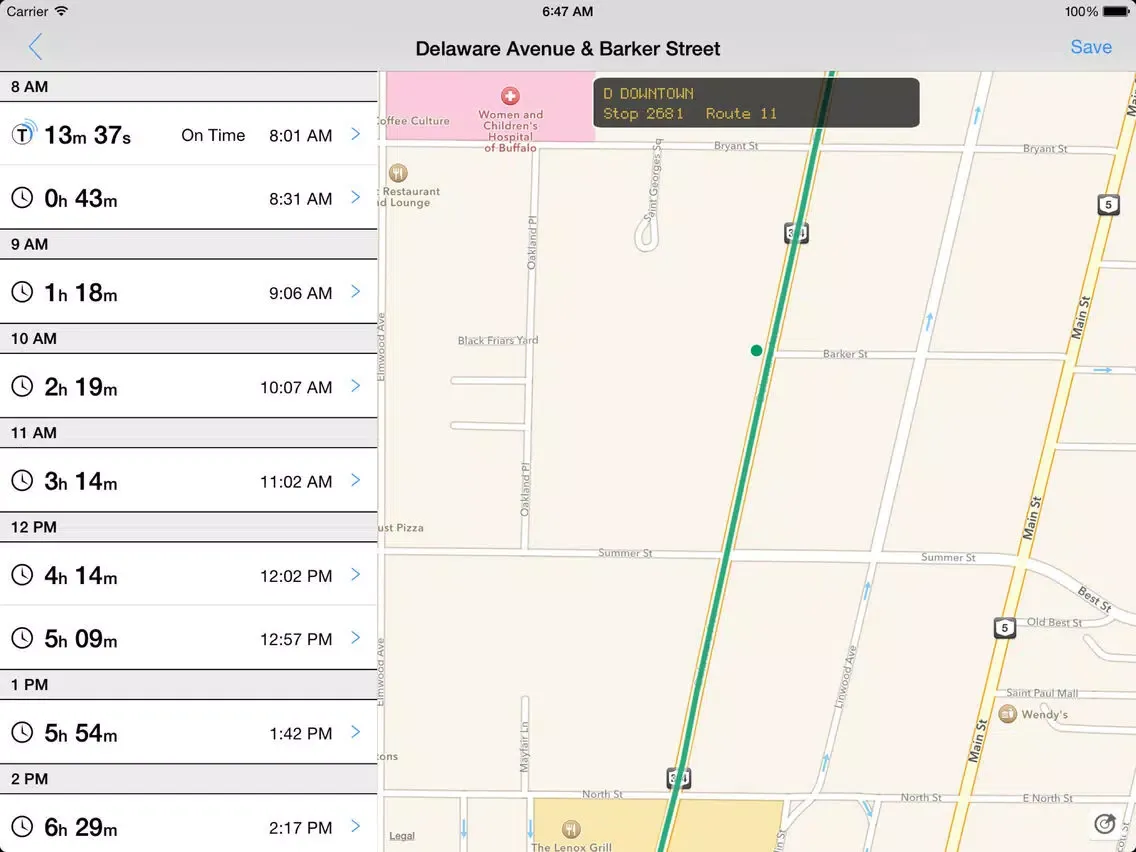 Screenshot di Transit Tracker - Buffalo iPad 