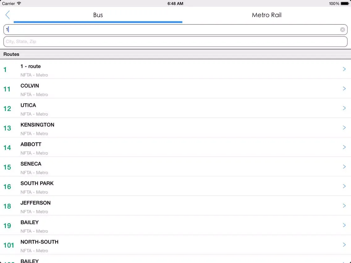 Screenshot di Transit Tracker - Buffalo iPad 