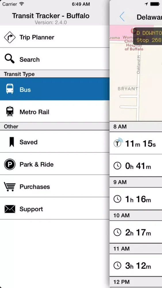 Screenshot di Transit Tracker - Buffalo