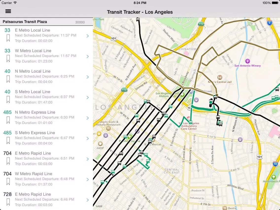 Capturas de pantalla de Transit Tracker - Los Angeles iPad 