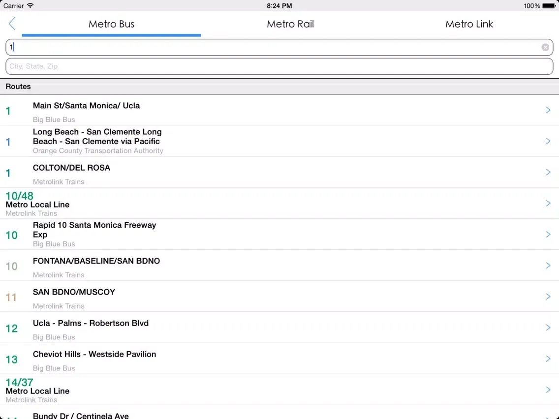 Capturas de pantalla de Transit Tracker - Los Angeles iPad 
