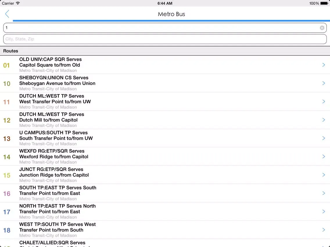 Скриншоты Transit Tracker - Madison iPad 