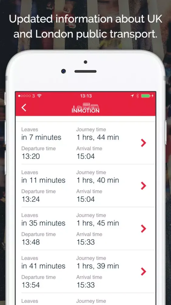 InMotion - London Public Transport, TFL, London Bus, & London Tube سکرین شاٹس