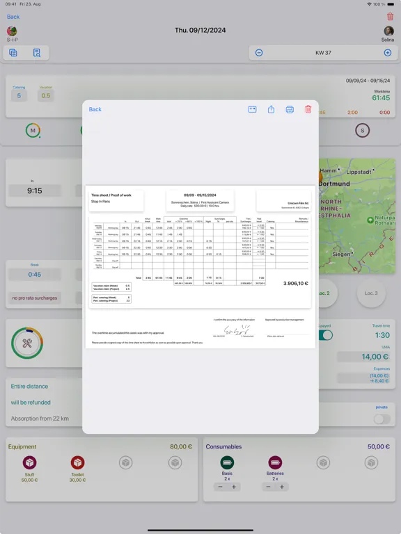 Dreharbeit - Überstunden iPad 应用截图