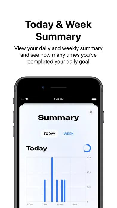 ภาพหน้าจอของ Hydrated: Log Water, Reminders