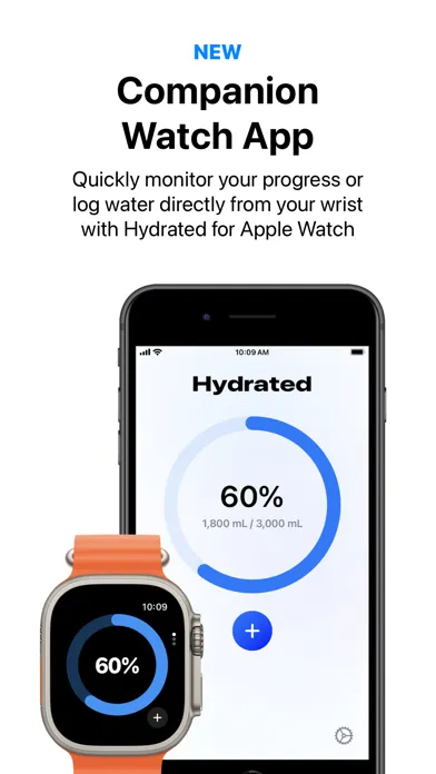ภาพหน้าจอของ Hydrated: Log Water, Reminders